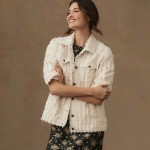 Pilcro Cream Teddy Jacket